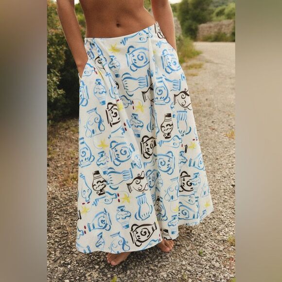 Zara Co-Ord Set Top and Skirt Poplin Cotton - Picture 12 of 15